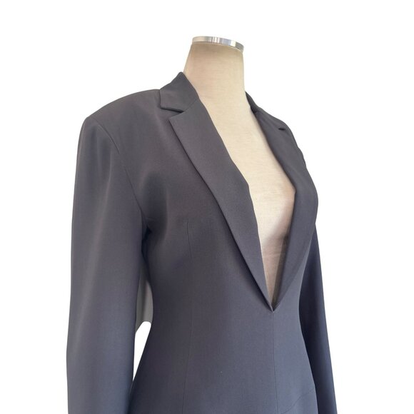 PRISCAVera Mini Jacket Dress in Charcoal Medium Womens Mini Blazer - Picture 6 of 12